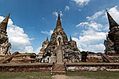 Ayutthaya, Thailand. Wat Phra Si Sanphet, the three chedi the only survivors of the Burmese sack of 1767.